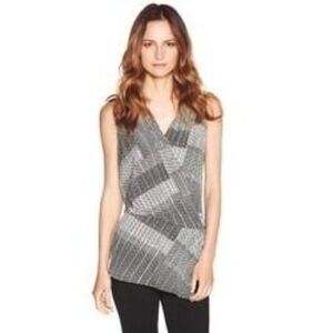 White House Black Market Surplice Asymmetrical Top NWT XS